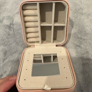 Vlando 3” by 3” Travel - Peach Jewelry Storage Box